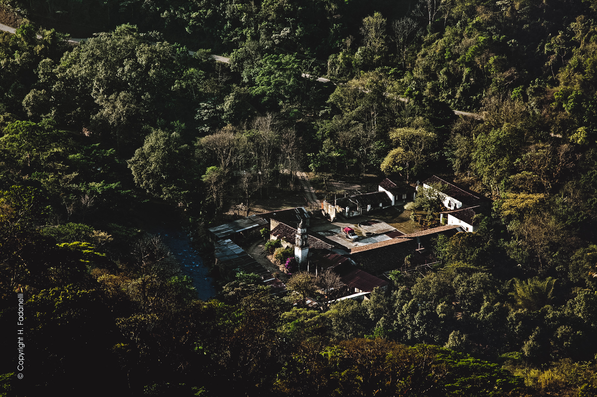 Finca Coyametla, sierra de Zongolica — vista aérea